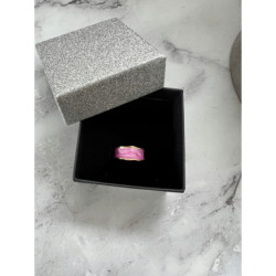 434 Pierścionek różowy obrączka roz 8/18mm