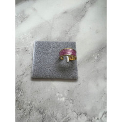 434 Pierścionek różowy obrączka roz 7/17mm