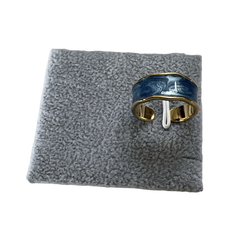 685 Pierścionek niebieski obrączka roz 8/18mm