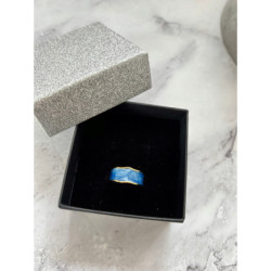 685 Pierścionek niebieski obrączka roz 8/18mm