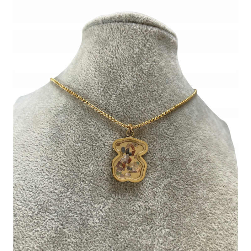 450 Złoty naszyjnik NA PREZENT WISIOREK STAL 316L