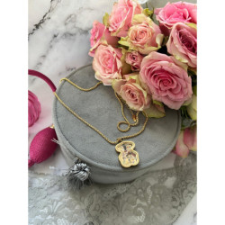 450 Złoty naszyjnik NA PREZENT WISIOREK STAL 316L