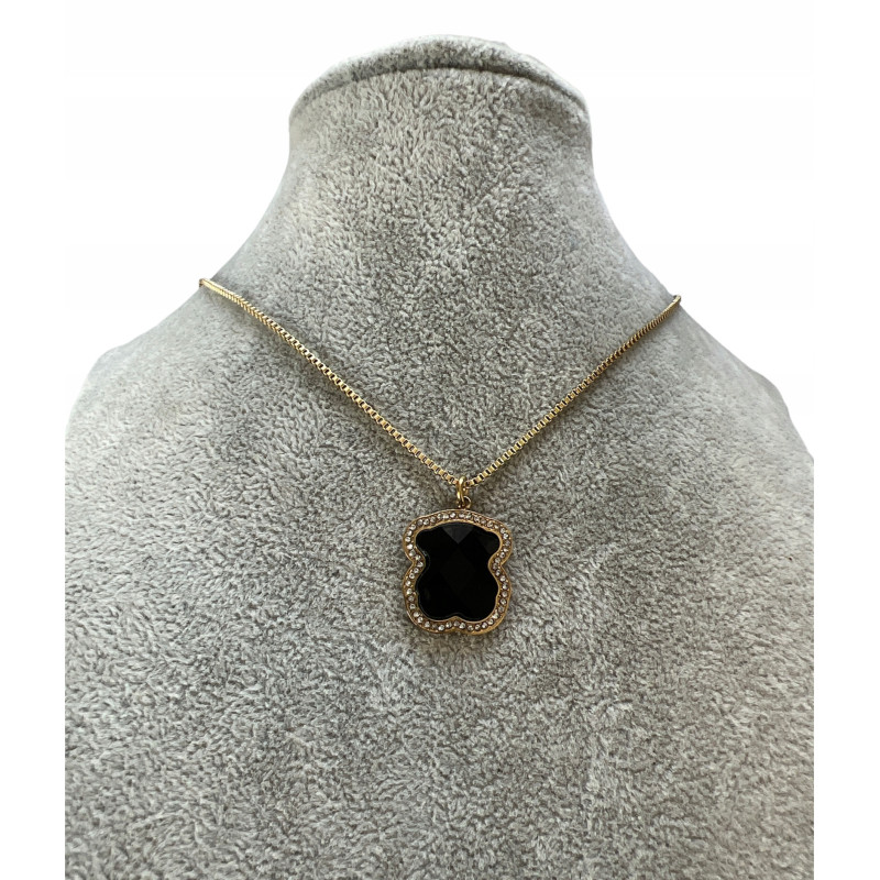 331 Złoty naszyjnik NA PREZENT WISIOREK STAL 316L