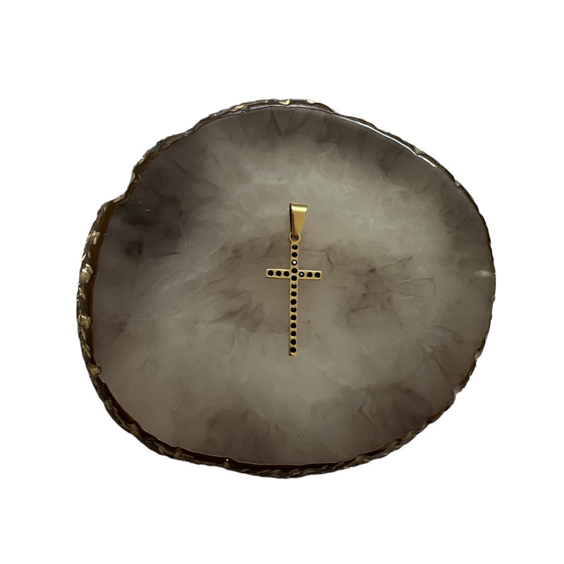 1318 Wisiorek zawieszka KRZYŻ KRZYŻYK cyrkonie