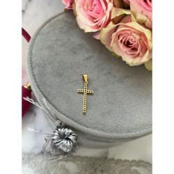 1318 Wisiorek zawieszka KRZYŻ KRZYŻYK cyrkonie