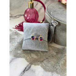 1015 Złote kolczyki OMBRE CYRKONIE STAL 316