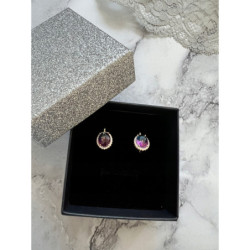 1015 Złote kolczyki OMBRE CYRKONIE STAL 316