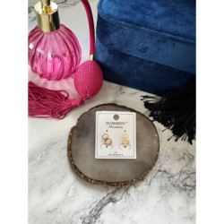 244 Złote kolczyki BLUEBERRY NIESKOŃCZONOŚĆ stal