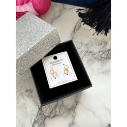 244 Złote kolczyki BLUEBERRY NIESKOŃCZONOŚĆ stal