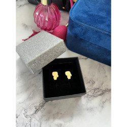 942 Złote kolczyki wkrętki NA PREZENT stal 316L