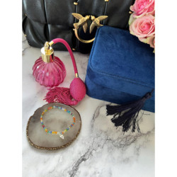 578 Bransoletka na gumce koraliki HOLO STAL 316