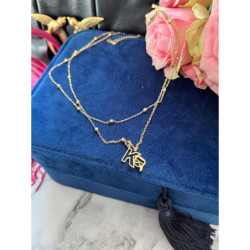 354 Złoty naszyjnik NA PREZENT DELIKATNY STAL 316L