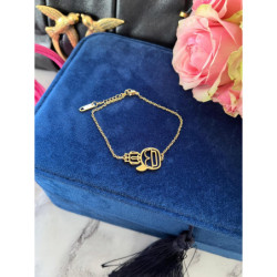 856 Złota bransoletka NA PREZENT delikatna stal