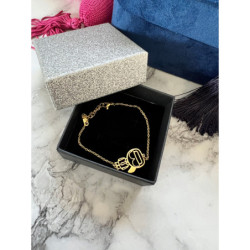 856 Złota bransoletka NA PREZENT delikatna stal