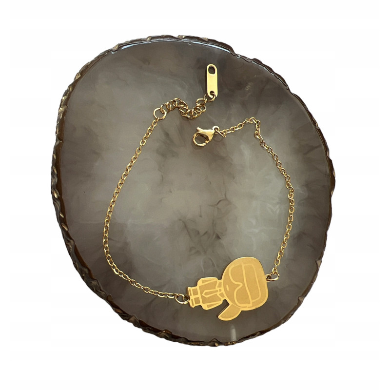 267 Złota bransoletka NA PREZENT delikatna stal