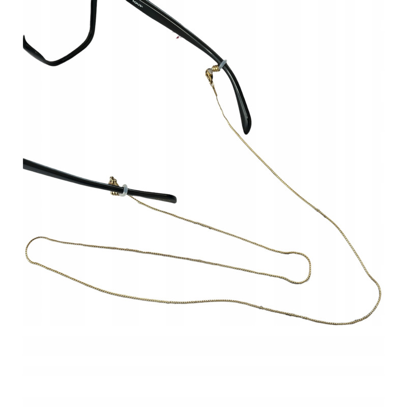697 Łańcuszek do okularów złoty STAL