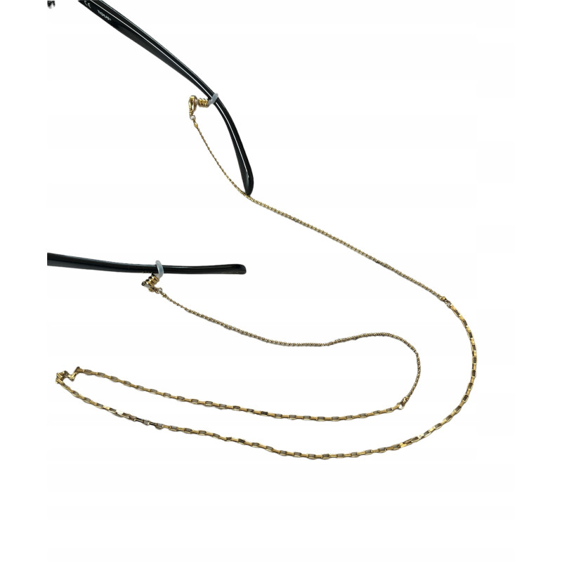 747 Łańcuszek do okularów złoty STAL