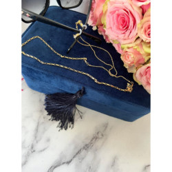 747 Łańcuszek do okularów złoty STAL