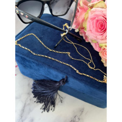 747 Łańcuszek do okularów złoty STAL