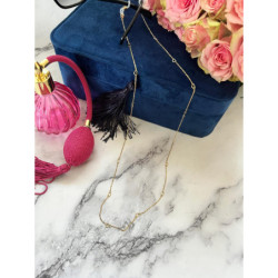 227 Łańcuszek do okularów SERCA złoty STAL