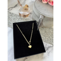 1074 Złoty naszyjnik pancerka SERCE SERDUSZKO