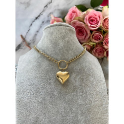 177 Złoty naszyjnik celebrytka SERCE SERDUSZKA