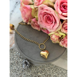 177 Złoty naszyjnik celebrytka SERCE SERDUSZKA