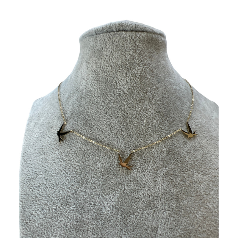 1236 Złoty łańcuszek celebrytka stal 316L