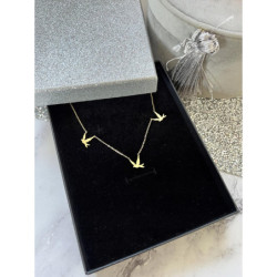 1236 Złoty łańcuszek celebrytka stal 316L