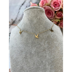 1236 Złoty łańcuszek celebrytka stal 316L