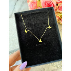 1236 Złoty łańcuszek celebrytka stal 316L