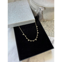 269 Złoty łańcuszek celebrytka CYRKONIE STAL 316L