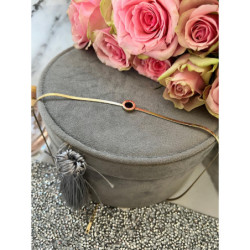 1053 Złoty naszyjnik ŻMIJKA ZEGAR STAL 316L