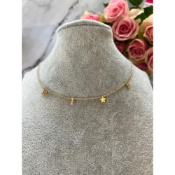 749 Złoty naszyjnik łańcuszek pancerka STAL 316L