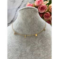 749 Złoty naszyjnik łańcuszek pancerka STAL 316L