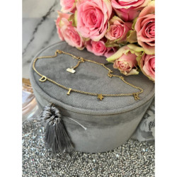 749 Złoty naszyjnik łańcuszek pancerka STAL 316L