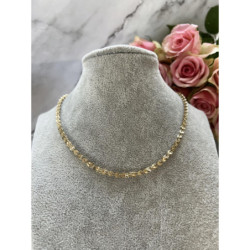 886 Złoty naszyjnik łańcuszek piękny splot STAL