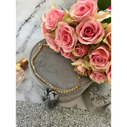 886 Złoty naszyjnik łańcuszek piękny splot STAL