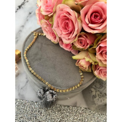 886 Złoty naszyjnik łańcuszek piękny splot STAL