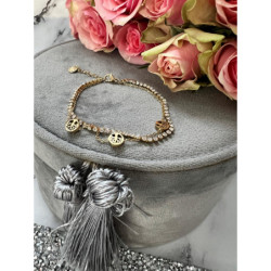 803 Złota bransoletka DRZEWKO DRZEWO stal 316L