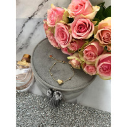 1001 Złota bransoletka SERCE SERDUSZKO stal 316L