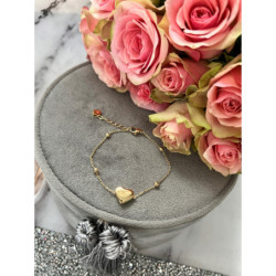 1001 Złota bransoletka SERCE SERDUSZKO stal 316L