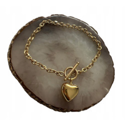 557 Złota bransoletka SERCE...