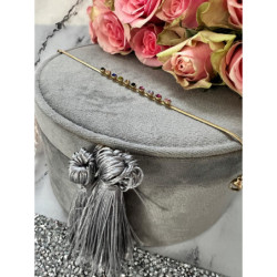 1100 Złota bransoletka ŻMIJKA CYRKONIE stal 316L