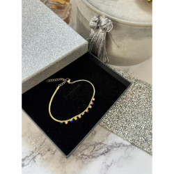 1100 Złota bransoletka ŻMIJKA CYRKONIE stal 316L