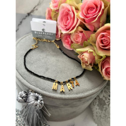 114 Złoty naszyjnik BLUEBERRY imię MARTA STAL HIT