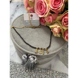 856 Złoty naszyjnik BLUEBERRY imię ASIA STAL HIT