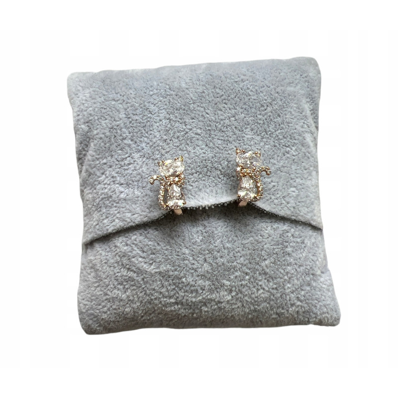 153 Złote kolczyki dla dziewczynki dziecka KOT