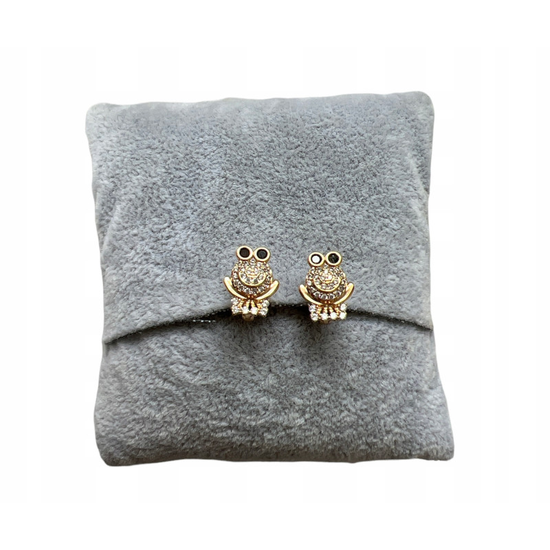 404 Złote kolczyki dla dziewczynki dziecka ŻABA