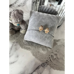 404 Złote kolczyki dla dziewczynki dziecka ŻABA